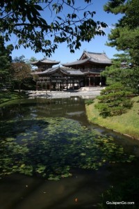 Garden pond with phoenix hall in Byodin  temple.[7]