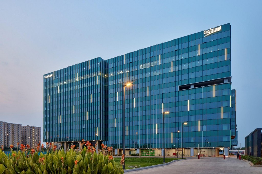 International Tech Park in Chennai, certified by the WELL Building Standard and Indian Green Building Council (IGBC), recognized for its Net Zero Energy design and sustainable architecture.