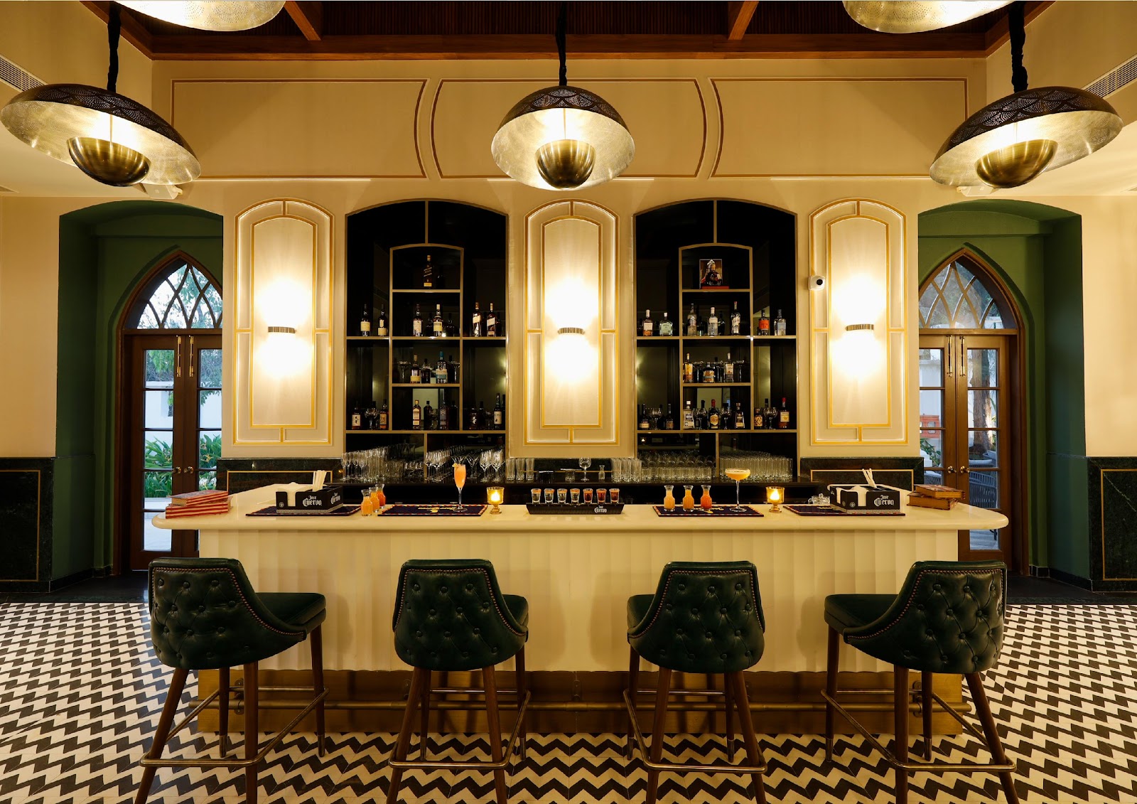 Bar at the Taj Yellow House, Goa.