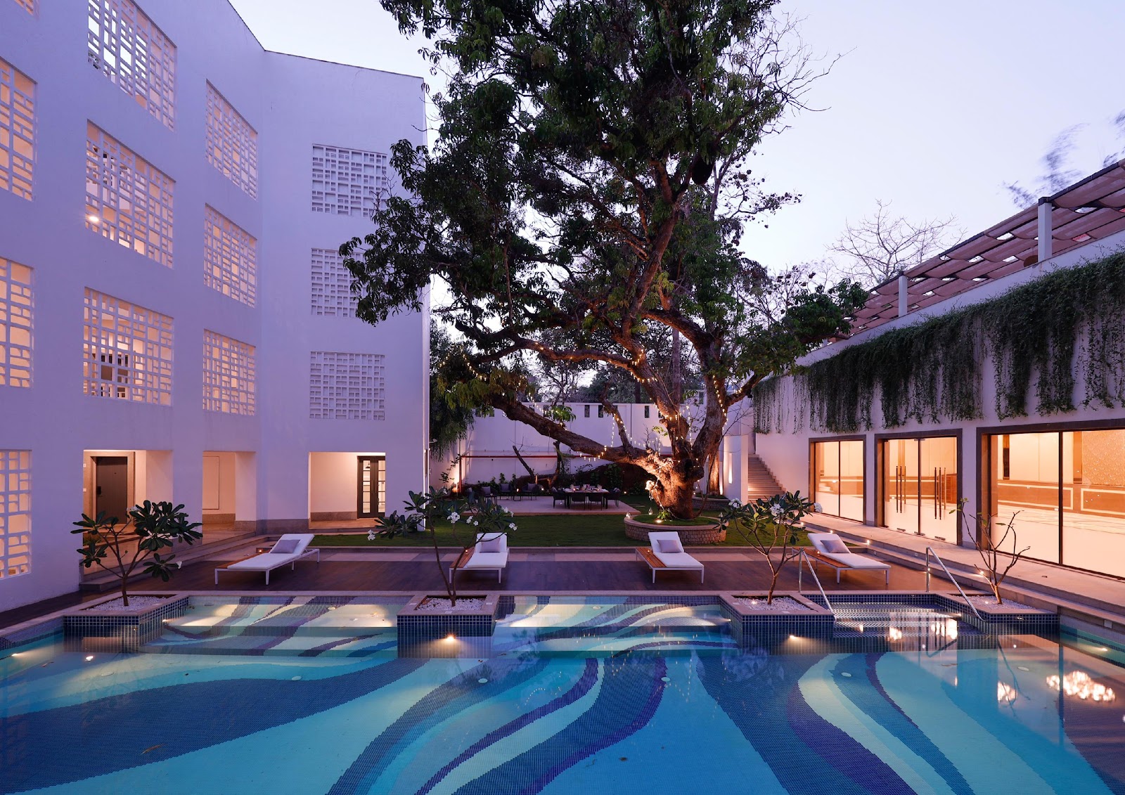 Swimming pool at the Taj Yellow House, Goa.