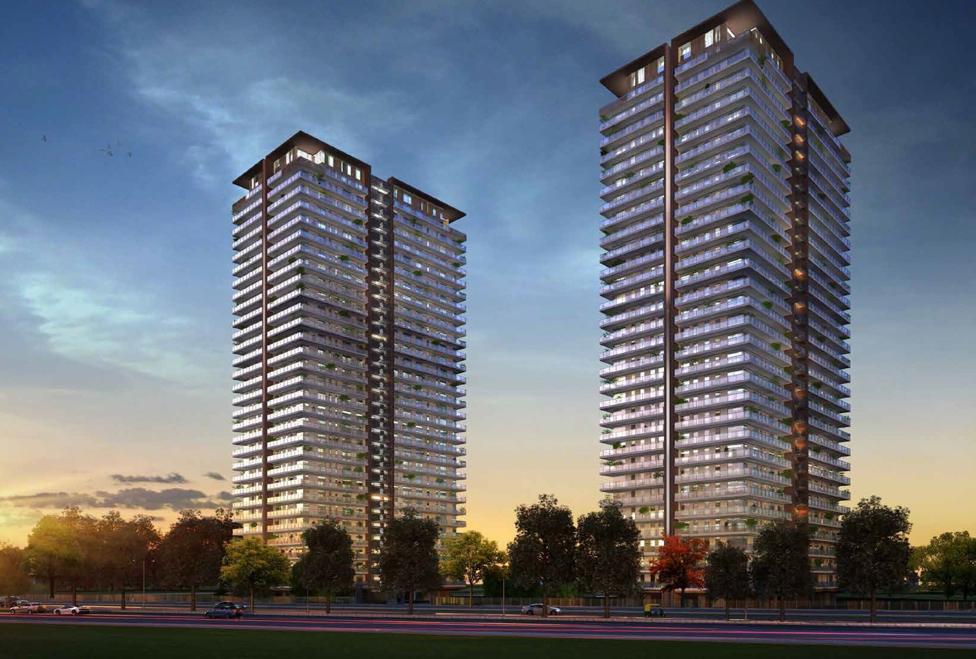 The Mahindra Luminare, a residential project in Gurugram, features a set of three towers, which are orientated to promote the movement of monsoon winds and substantially block harsh summer sun.